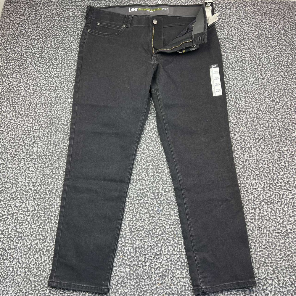 Lee Extreme Motion MVP Jeans Men 40x30 Rinse Dark Wash Slim Taper New